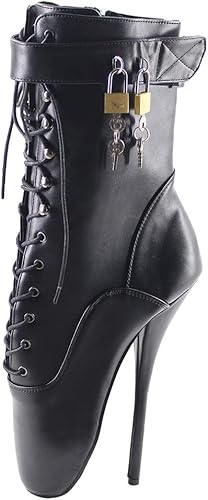 WONDERHEEL Damen Padlocks Ballett Stiefel