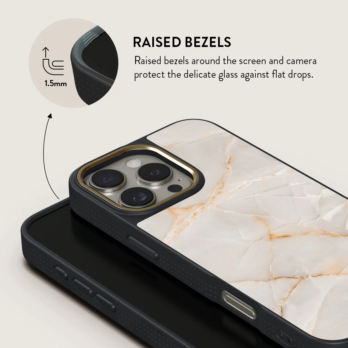 Vanilla Sand - Marble iPhone 16 Pro Max Case