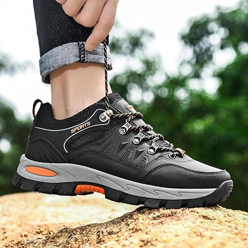 WOWEI Wanderstiefel Wanderschuhe Herren Damen wasserdichte Outdoorschuhe rutschfeste Kletterschuhe Leicht Atmungsaktiv Trekking Hiking Schuhe Wanderhalbschuhe