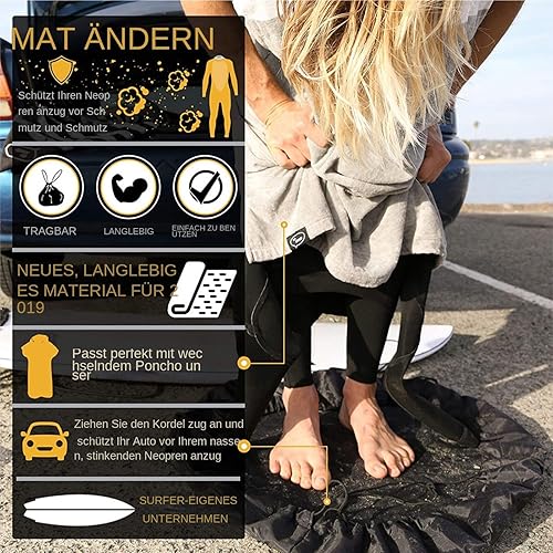 Neoprenanzug-Matte, Neoprenanzug-Wickelmatten-Tasche, Surfen Neoprenanzug Wickelunterlage Trockentasche Wasserdicht Sanddicht, Wasserdichte -Trockentasche, Surfzubehör zum Surfen, Wakeboarden, T