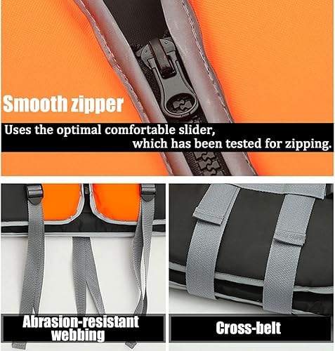 Yahbrra Verstellbare Schwimmweste Schwimmhilfe Rettungsweste: Kinder und Erwachsene für Wassersport Kajakfahren Surfen mit Verstellbarem Schrittgurt 30–120 Kg