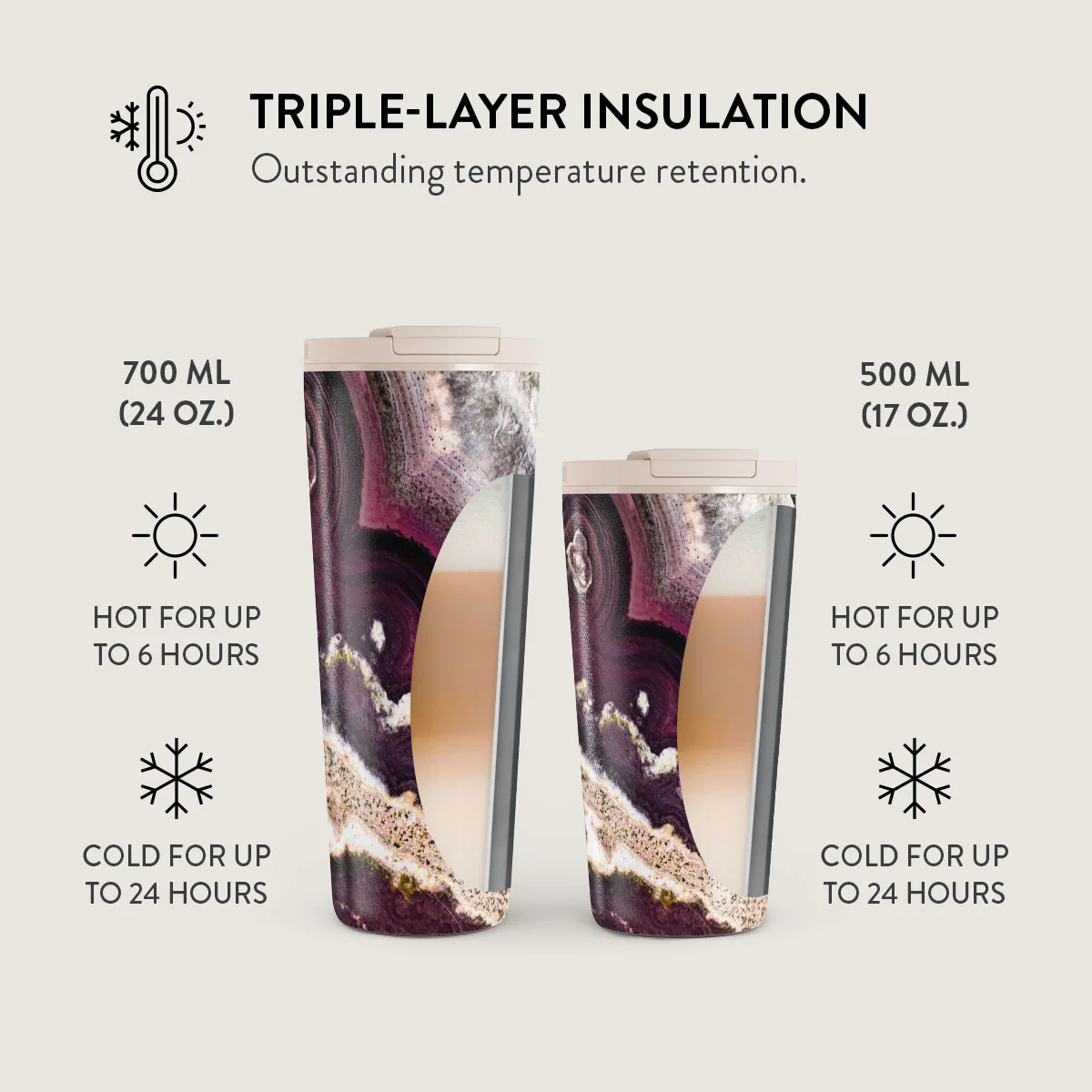 Purple Skies - Marble Travel Mug
