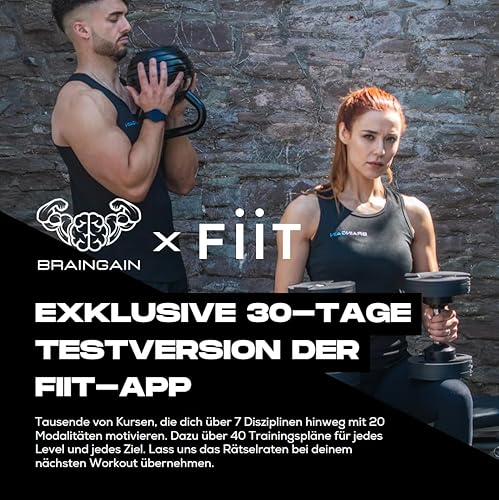 BRAINGAIN Verstellbare Hantelbank mit 9 Positionen - Klappbare Trainingsbank für Heim-Fitnessstudio - Hantelbank für Bankdrücken - Fitnessgeräte für zu Hause