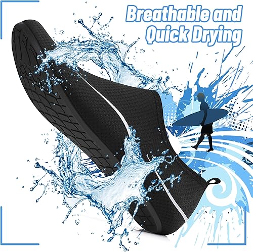 VOLHAL Badeschuh Damen Herren Wasserschuhe Neoprenschuhe Strandschuhe Aquaschuhe Surfschuhe Schwimmschuhe Wassersportschuhe Barfuß Schuhe Leicht Hausschuhe