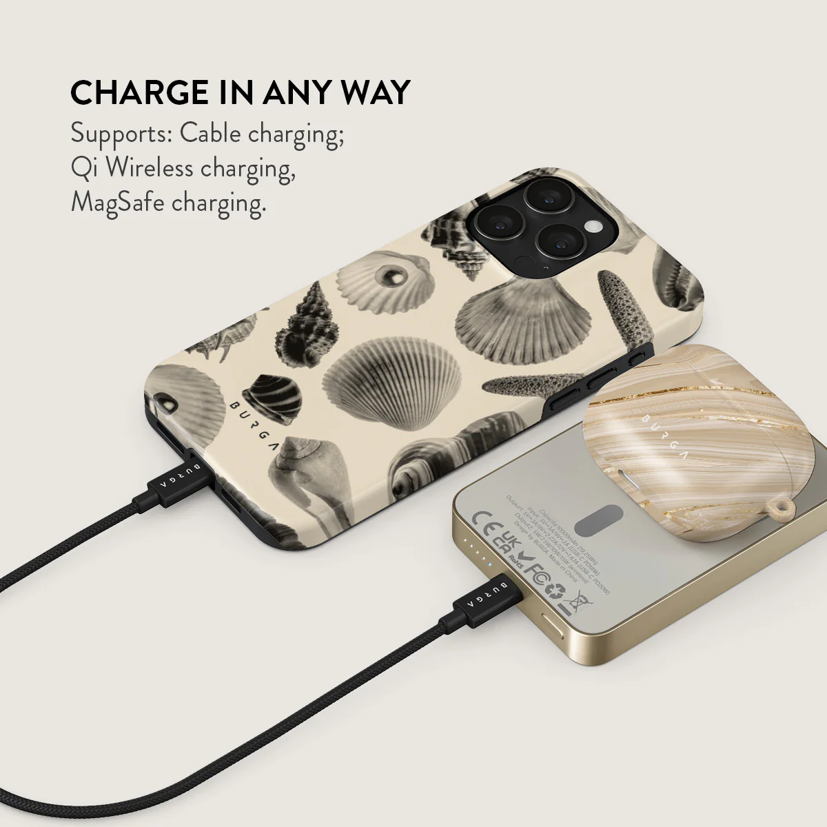 Shell Mosaic - Magnetic Power Bank
