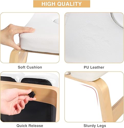 Eumatenova Yoga Kopfstandhocker，Kopfstandhocker，Kopfstandstuhl für Gleichgewichtstraining, Inversion Stool w/Solid Wood Frame & Detachable PU Auflagen