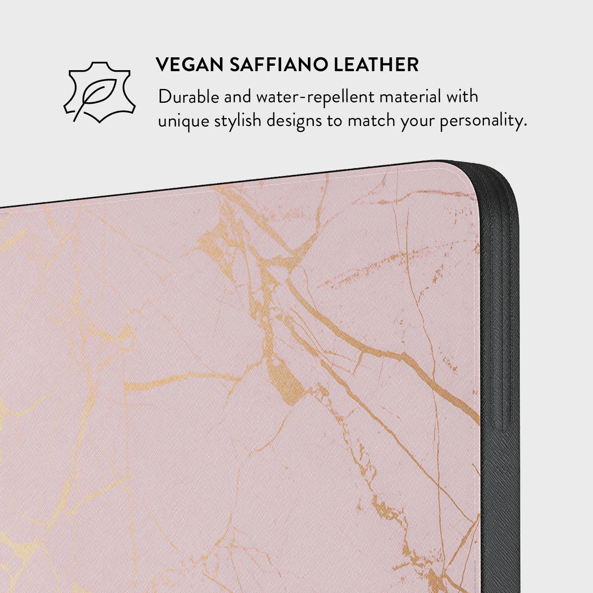 Peachy Gold - Pink Marble Laptop Sleeve