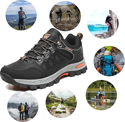 WOWEI Wanderstiefel Wanderschuhe Herren Damen wasserdichte Outdoorschuhe rutschfeste Kletterschuhe Leicht Atmungsaktiv Trekking Hiking Schuhe Wanderhalbschuhe