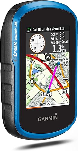 Garmin [renewed] eTrex Touch 25 - Outdoor-Navigationsgerät, TopoActive Karte, GPS und GLONASS, 2,6 Zoll (6,6 cm) kapazitiver Farb-Touchdisplay [Generalüberholt]