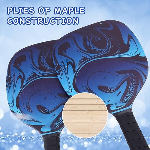 JAOGAUS Pickleball-Set: 2 Schläger Mit 6 Bällen Und Tragbarer Tasche, Padelschläger Für Drinnen Und Draußen, Für Männer Und Frauen