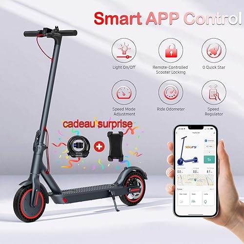 QnQ E Scooter, 2025 8,5 Zoll Faltbarer Roller, 500 W/20 km/h Motor, 25 km Reichweite, pannensichere Wabenreifen, APP-Steuerung und LED-Anzeige, 36 V 7,5 Ah Akku, max. 120 kg