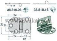 Osculati Scharnier herausragender Kern 42x30 mm