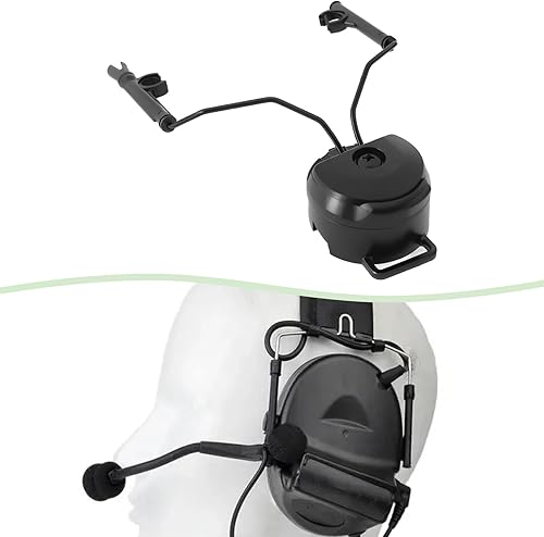 OTOTEC 1 Paar Taktische Helmschienenadapter Headset-Unterstützung Helm-Lichtbogenschienenadapter Kompatibel mit Peltor Comtac-Headset-Unterstützung für Anschluss An Helme Serien Fast/ACH/Mich
