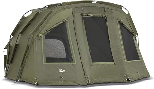 Lucx® Bivvy + Winterskin 'Tiger' 1-2 - 3 Mann Angelzelt + Überwurf - Karpfenzelt - Carp Dome with Overwrap 2 or 3 Man Carp Fishing Tent