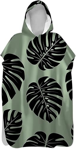 FANSU Badeponcho Strandtuch Mikrofaser Schnelltrockend Bademantel Poncho mit Kapuzen Duschtuch Handtuch Schwimmen Surfing Strand Tauchen für Damen Herren