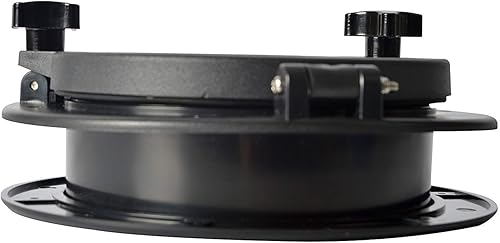 Amarine-made Ersatz-Fensteröffnungsloch für Boot, Yacht, rund, für Portlight, Bullauge, 25,4 cm, ABS und transparentes gehärtetes Glas, Schwarz