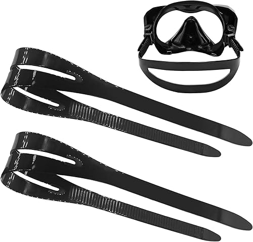 Tauchmaskenband 2 Stück Schnorcheln Silikonband Schwarz Taucherbrillenband Silikon Stirnband Tauchmasken Zubehör für Tauchen, Schwimmen, Schnorche