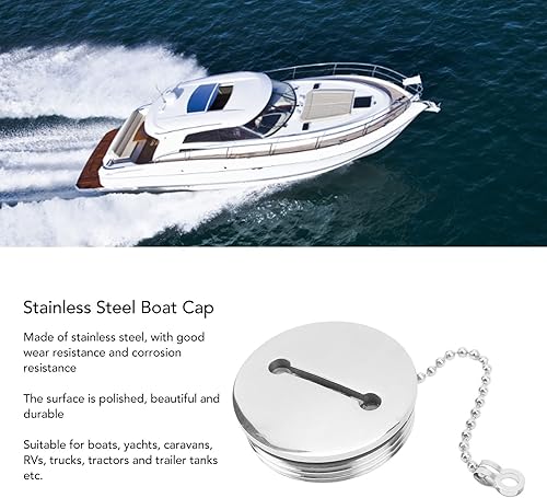 Boot Marine Tankdeckel Deck Fill Filler Bootszubehör Deck Fill Cap aus Edelstahl mit Kette Marine Hardware Zubehör