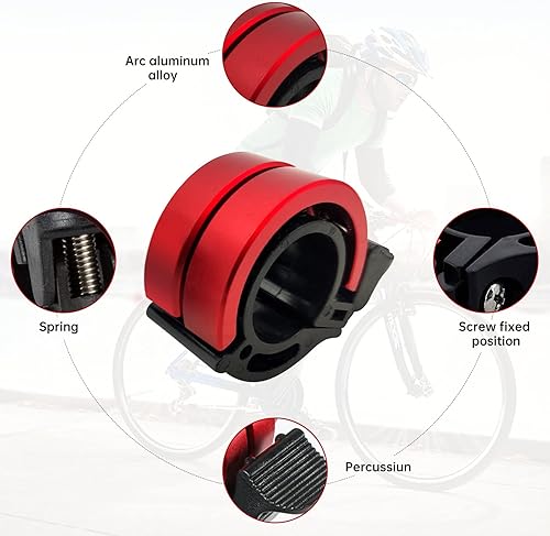 Sternstunde Fahrradklingel - Laute Aluminiumlegierung O-Design für Rennrad und Mountainbike, Zubehör für Lenker von 22 bis 24 mm