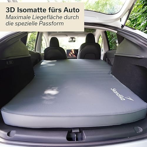 Skandika Premium Easy Isomatte Car 3D | Auto Matratze 10 cm dick, selbstaufblasend, leicht, faltbar, selbstfüllender Schaumstoff, Kofferraum, Gästematratze, Luftmatratze | Camping, Outdoor, Reisen