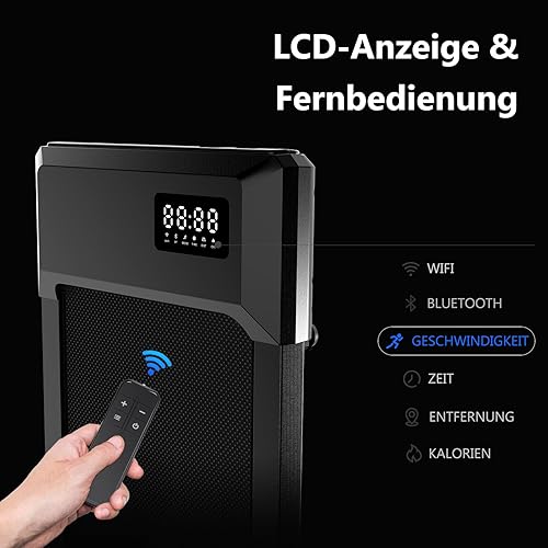 Superun Walking Pad 136KG - Laufband für Zuhause und Büro - Laufband Schreibtisch mit APP, LCD Display und Bluetooth - Mini Laufband Unter dem Schreibtisch