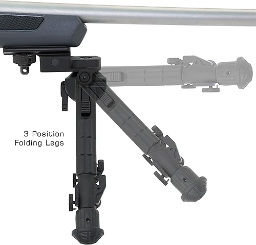 UTG Recon 360 TL Zweibeinstativ, 17,8 cm - 22,9 cm Mittelhöhe, Picatinny
