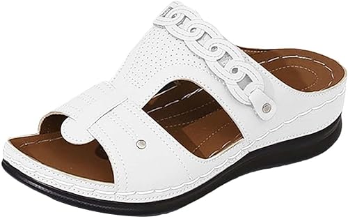 YIzdegg Damen Slides Sommer, Sandalen Keilabsatz, Absatzschuhe Rutschfest, Hausschuhe Leicht Bequeme, Pantoletten Atmungsaktive, Outdoorsandale Open Toe, Freizeitschuhe Für Strandurlaub