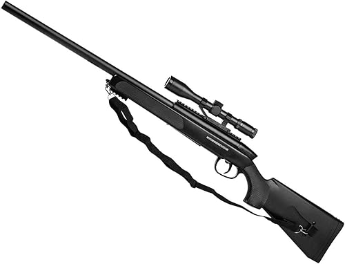 Swiss arms Pack Prestige Airsoft Eagle Sniper schwarz-gefedert/Spring/Aufladung Handbuch (0,5 Joule)-mit Zubehör