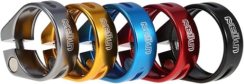 Schnellspanner Sattelklemme, Fahrrad Sattelklemme Schnellverschluss Sattelstütze Klemme Aluminiumlegierung Passend für 30,4/30,8/31,6mm Sattelstange (Schwarz)