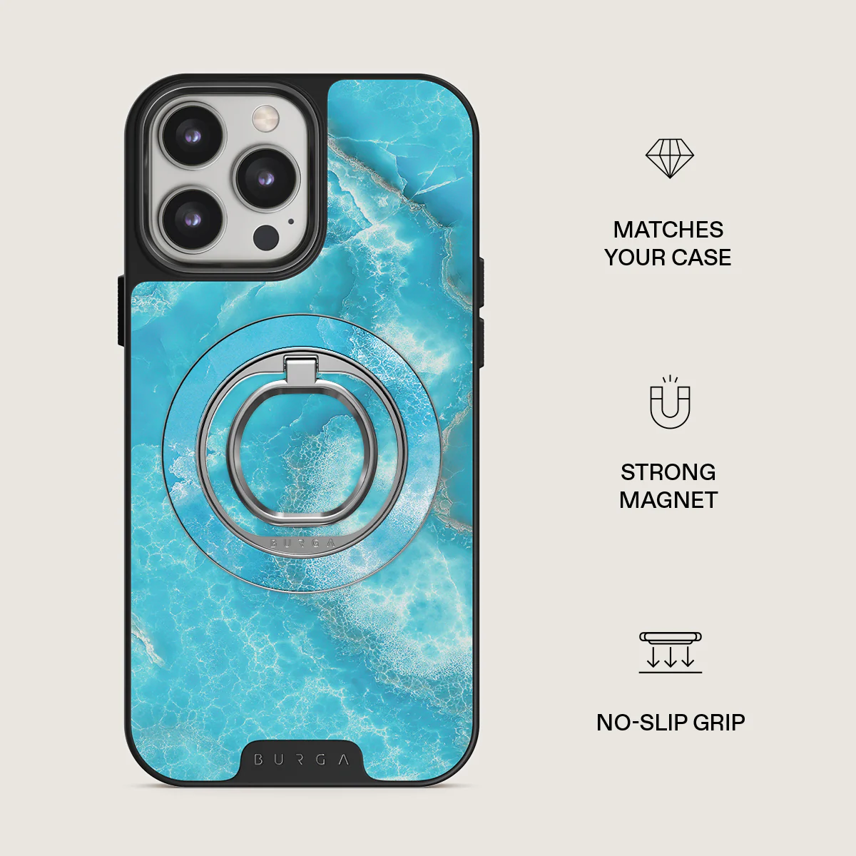 Ocean Waves - Blue Magnetic Ring Holder