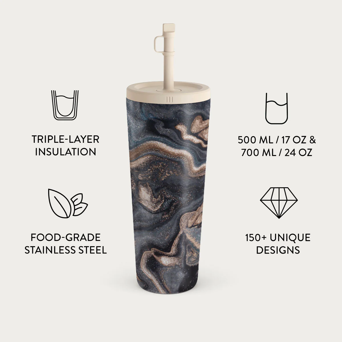 Enchanted Mirror - Marble Travel Mug