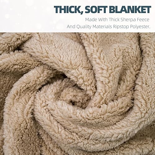 KawaGebo Kamp Sherpa Outdoor Decke Warm & Ultraleicht mit Packsack，N IN 1Camping Decke wasserabweisend，Poncho & Schlafsack Campingdecke Zum Schlafen,Deinem Van,145x200cm