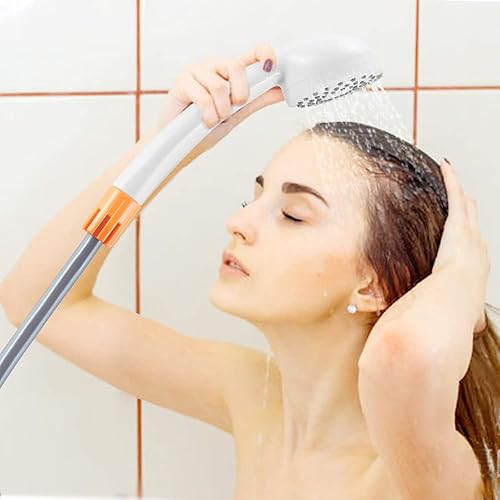 Koopsmate tragbare Außendusche,2 Flussmodi, IPX7 wasserdicht, mit LED-Licht, 4400mA Batterie, USB-Aufladung, elektrische Duschpumpe, geeignet für Wandern/Backpacking, Reisen, Strand, Haustiere, Blumen