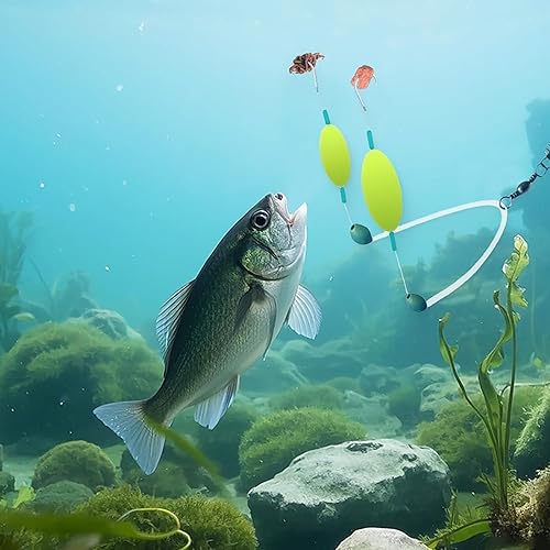 Double-Hook Reverse Bottom Rig - 5 StüCk Angelhaken Set, Doppelhaken Und Unterhaken Angeln, Design Doppelhaken AngelköDer AngelzubehöR Set FüR SüßWasser Salzwasser