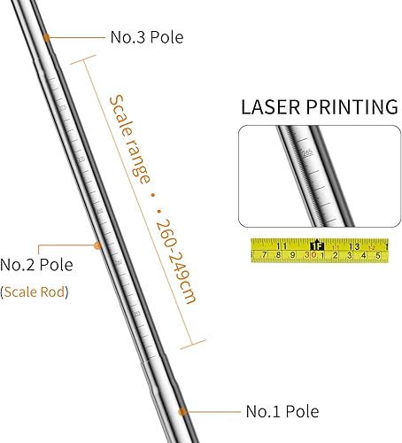 LQDMAER Freistehender vertikaler Sprungmesstester, vertikales Sprungmesswerkzeug, 1,08–3,49 m, verstellbare Höhe, vertikale Sprungstange für Erwachsene oder Jugendliche