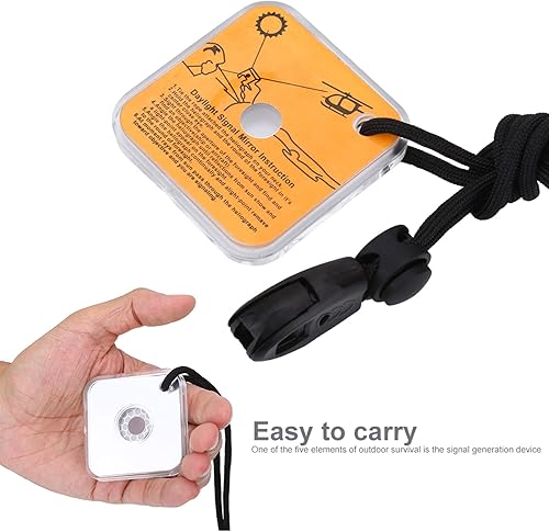 RiToEasysports Überlebensspiegel, Tragbarer Signalspiegel für den Außenbereich, Multifunktionales Überlebens-Notrettungs-Reflexionssignal-Spiegelwerkzeug