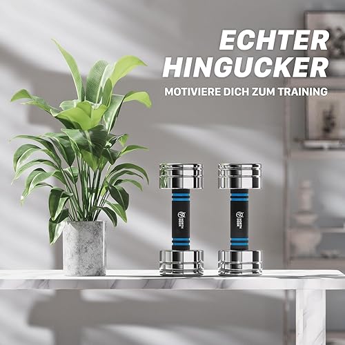 Northdeer STAHL Kurzhanteln - Ultrakompakte Einstellbare Hanteln 2,5kg 5kg 7,5kg 10kg 15kg 25kg mit Schaumstoff-Griff - Innovative Stahlhantel für Zuhause