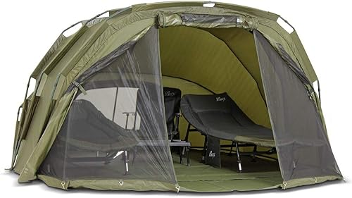Lucx® Bivvy + Winterskin 'Tiger' 1-2 - 3 Mann Angelzelt + Überwurf - Karpfenzelt - Carp Dome with Overwrap 2 or 3 Man Carp Fishing Tent
