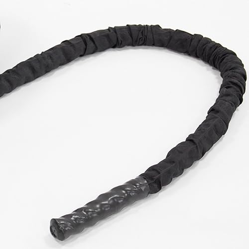 POWRX Battle Rope mit Überzug I Ø 38 oder 50 mm I Trainingsseil Sportseil Schlagseil Tau Seil für Fitness Kraft Training I versch. Länge I Wandhalterung optional (50 mm, 12 m)