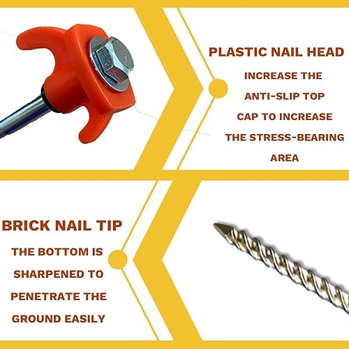 Funmo 10 Stück Zeltheringe,Heringe Erdnägel Stabil, 21cm Zeltheringe Sturmsicher, Schraubheringe Erdschrauben Heringe Camping Zeltbefestigung Heringe Für Zelt Sonnenschirm Wald, Wiesen, Gras, Sandbode