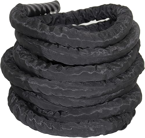 POWRX Battle Rope mit Überzug I Ø 38 oder 50 mm I Trainingsseil Sportseil Schlagseil Tau Seil für Fitness Kraft Training I versch. Länge I Wandhalterung optional (50 mm, 12 m)