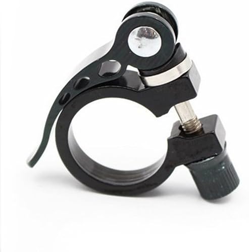 CNANRNANC 1 Stück 25,4 Fahrrad Sattelklemme,31,8mm Schnellspanner Sattelstütze,28,6 Sattelkloben aus Aluminiumlegierung, Fahrradsattel Schnellspanner-Ersatzteile, Fahrradzubehör(31.8 Black)