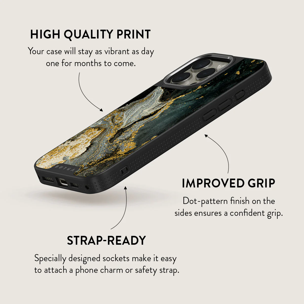 Northern Lights - Marble iPhone 16 Pro Max Case