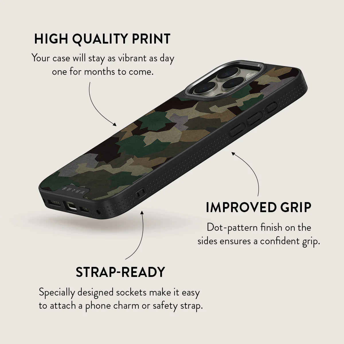 Tropical Green Camo - iPhone 16 Pro Max Case