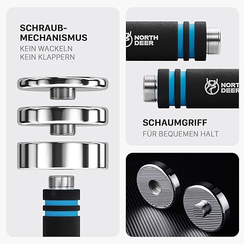 Northdeer STAHL Kurzhanteln - Ultrakompakte Einstellbare Hanteln 2,5kg 5kg 7,5kg 10kg 15kg 25kg mit Schaumstoff-Griff - Innovative Stahlhantel für Zuhause