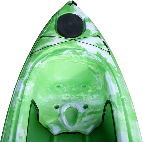 Kajak Billfish Wanderkajak Freizeitkajak Angelboot Kanu Tourenkajak Paddelboot, Farbe:Rot-Weiß-Marmoriert