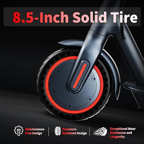 QnQ E Scooter, 2025 8,5 Zoll Faltbarer Roller, 500 W/20 km/h Motor, 25 km Reichweite, pannensichere Wabenreifen, APP-Steuerung und LED-Anzeige, 36 V 7,5 Ah Akku, max. 120 kg