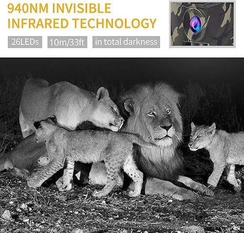 F Fityle Wildkamera 120 Weitwinkel mit bewegungsmelder Infrarot Nachtsicht Jagdkamera Überwachungskamera für Jagd, Tier, B, wie Beschreibung
