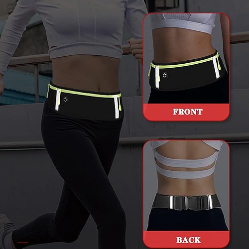 Laufgürte, Handytasche Joggen, Sport Hüfttasche Bauchtasche Lauftasche, Gürteltasche wasserdichte, Running Belt Mit Nacht Reflexband, Passt Alle Handys bis zu 6,5 Zoll, Wandern, Fitnessstudio