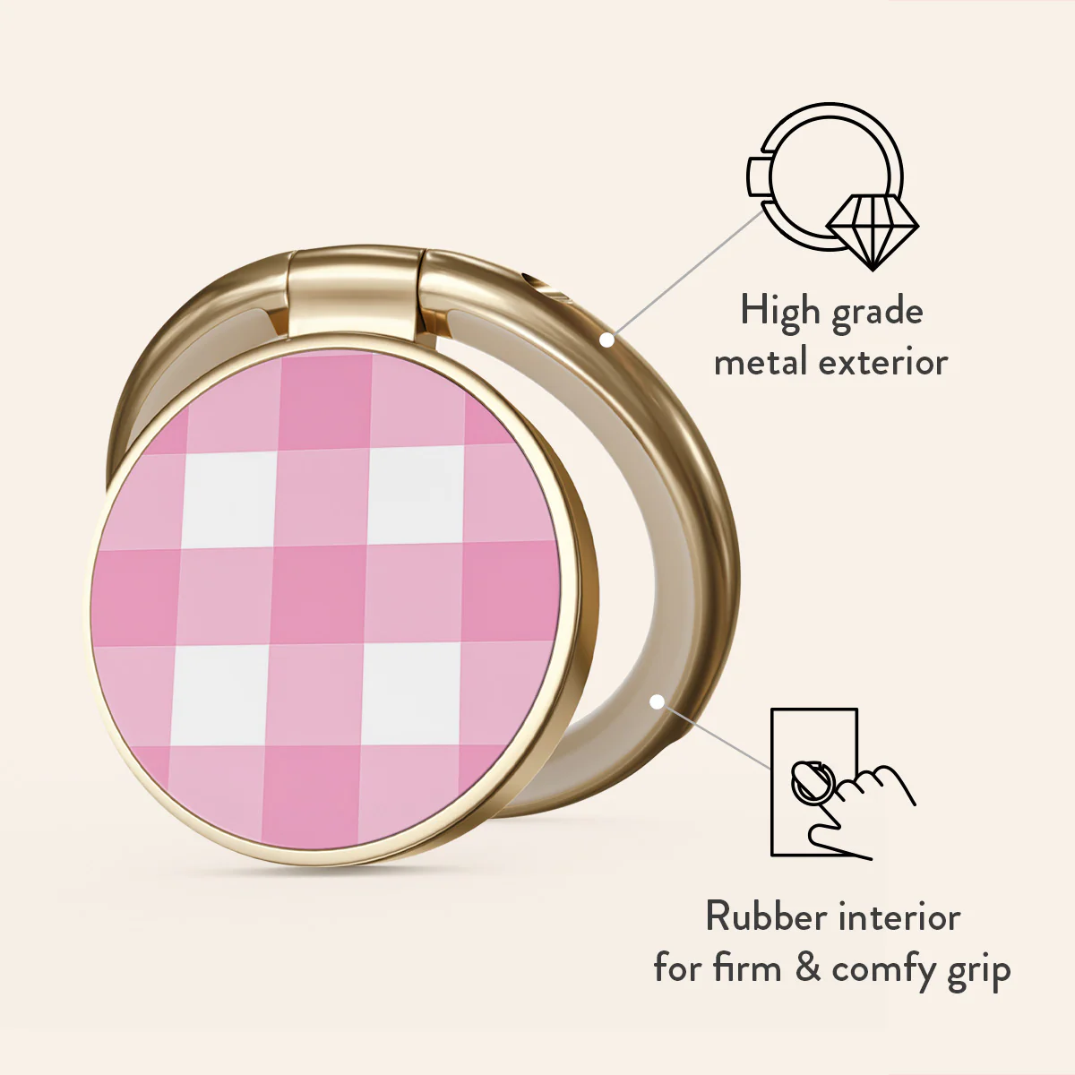 Think Pink - Adhesive Ring Holder